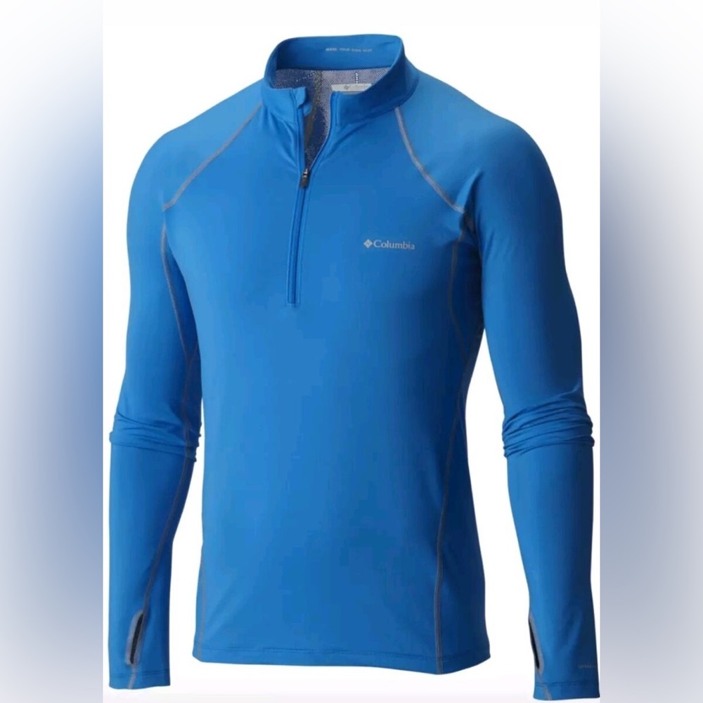 Columbia Mens M Mid-weight Stretch Long Sleeve Baselayer Half Zip Shirt Top